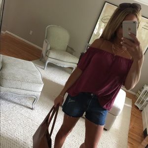 Soft off the shoulder flowy top